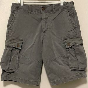 American Eagle Cargo Shorts - Longer Length Olive Grey - Size 34